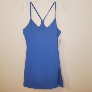 JustFab Blue Tennis Active Dress With Slit Large